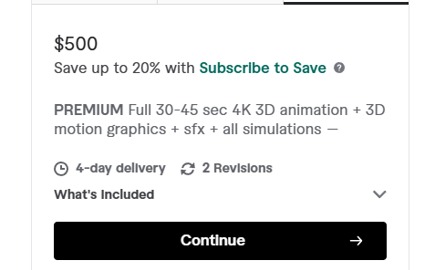 Fiverr gig listing screenshot, part 2